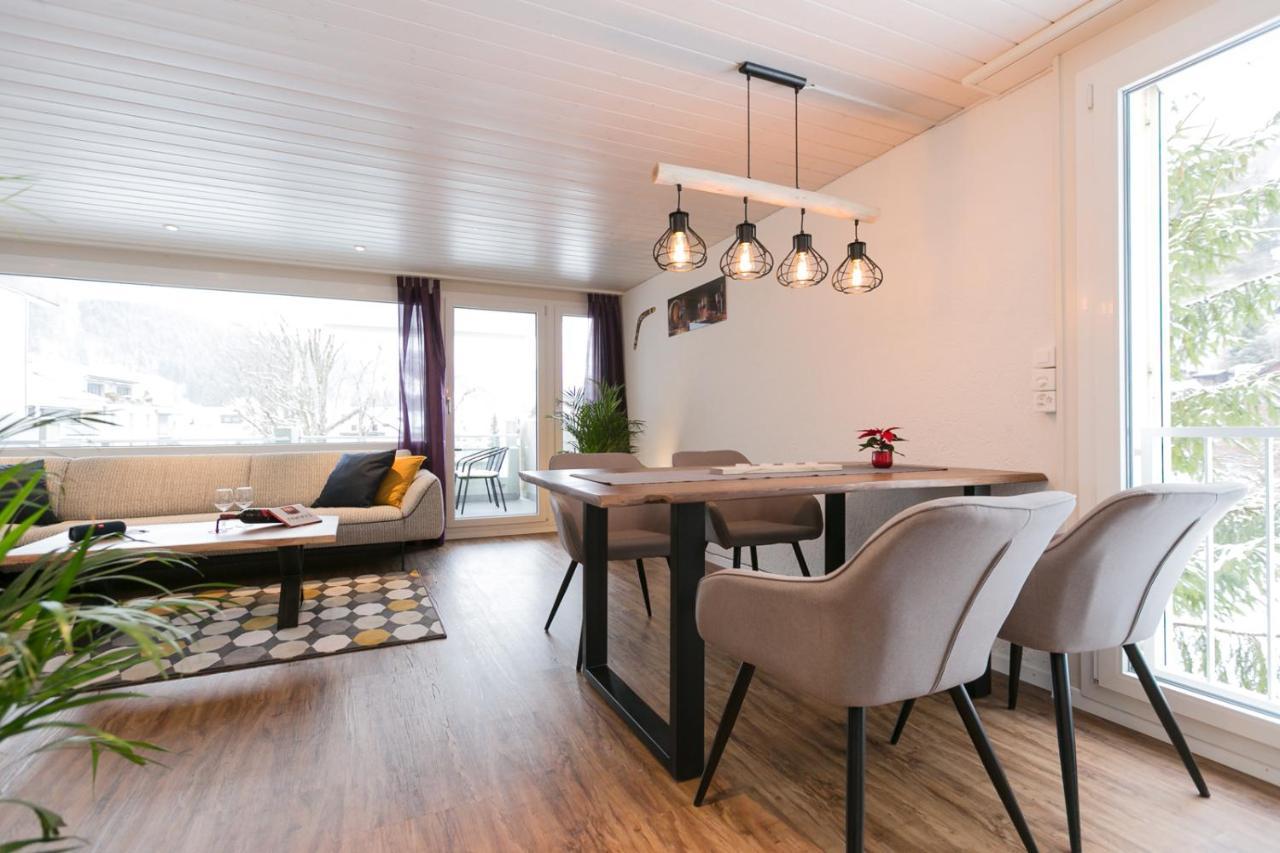 Spirit Apartments - Balkon - Bergsicht - Parkplatz Engelberg Eksteriør billede